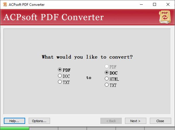 ACPsoft PDF Converter下载,PDF转换,文档转换